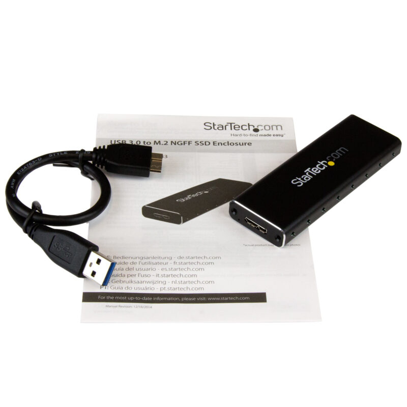 StarTech.com Box Alloggio USB 3.0 esterno per SSD SATA M.2 - Convertitore NGFF di unità SSD con UASP immagine gallery 6 StarTech.com Box Alloggio USB 3.0 esterno per SSD SATA M.2 - Convertitore NGFF di unità SSD con UASP