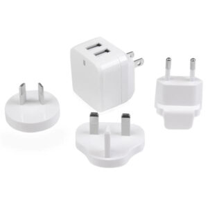 StarTech.com Caricabatterie da Muro a doppia porta x2 USB ad alta potenza ( 17W / 3.4 Amp ) con prese da viaggio (Internazionale) - bianco immagine principale StarTech.com Caricabatterie da Muro a doppia porta x2 USB ad alta potenza ( 17W / 3.4 Amp ) con prese da viaggio (Internazionale) - bianco
