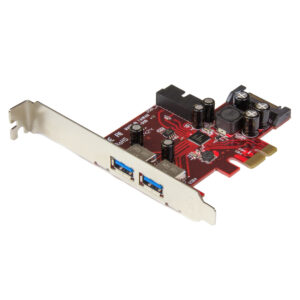 StarTech.com Scheda Espansione PCI Express USB 3.0 a 4 porte - 2 interne, 2 esterne - Adattatore PCIe alimentato SATA immagine principale StarTech.com Scheda Espansione PCI Express USB 3.0 a 4 porte - 2 interne, 2 esterne - Adattatore PCIe alimentato SATA