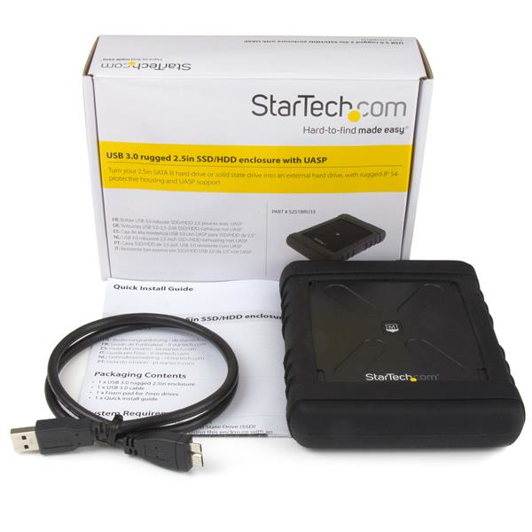 StarTech.com Box Esterno Robusto per Hard Drive - Case esterno anti-shock USB 3.0 a 2,5" SATA 6Gbps HDD/SSD con UASP immagine gallery 6 StarTech.com Box Esterno Robusto per Hard Drive - Case esterno anti-shock USB 3.0 a 2,5" SATA 6Gbps HDD/SSD con UASP