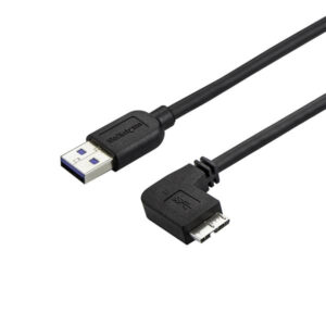 StarTech.com Cavo USB 3.0 Tipo A a Micro B slim - Connettore USB3.0 A a Micro B slim ad angolo destro Gen 1 (5 Gbps) - 50cm immagine principale StarTech.com USB3AU2MRS cavo USB USB 3.2 Gen 1 (3.1 Gen 1) 2 m USB A Micro-USB B Nero