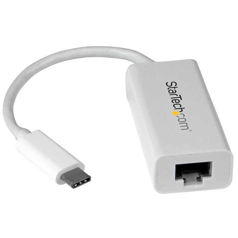 StarTech.com Adattatore di rete Ethernet Gigabit USB-C - Adattatore Gbe esterno USB 3.0 - Da USB Type C a Ethernet - Adattatore USB a RJ45 - Bianco immagine principale StarTech.com Adattatore di rete Ethernet Gigabit USB-C - Adattatore Gbe esterno USB 3.0 - Da USB Type C a Ethernet - Adattatore USB a RJ45 - Bianco