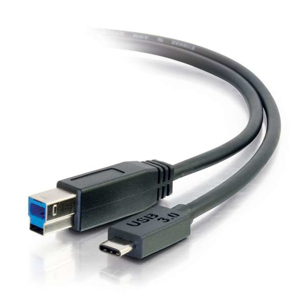 C2G USB 3.0, C - Standard B, 3m cavo USB USB 3.2 Gen 1 (3.1 Gen 1) USB C USB B Nero