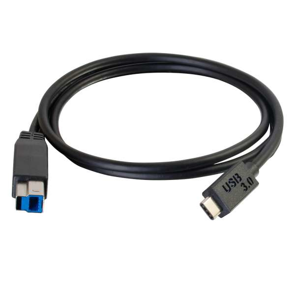 C2G USB 3.0, C - Standard B, 3m cavo USB USB 3.2 Gen 1 (3.1 Gen 1) USB C USB B Nero