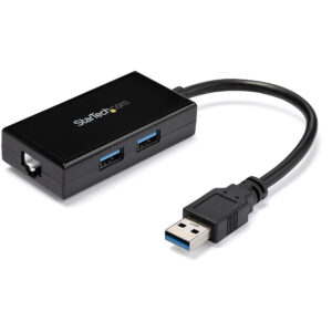 StarTech.com Adattatore USB 3.0 a Ethernet Gigabit con Hub USB a 2 porte incorporato immagine principale StarTech.com Adattatore USB 3.0 a Ethernet Gigabit con Hub USB a 2 porte incorporato