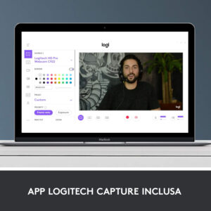 Logitech C920 HD Pro Webcam, Videochiamata Full HD 1080p/30fps, Audio Stereo ‎Chiaro, ‎Correzione Luce HD, Funziona con Skype, Zoom, FaceTime, Hangouts, ‎‎PC/Mac/Laptop/Tablet/Chromebook - Nero