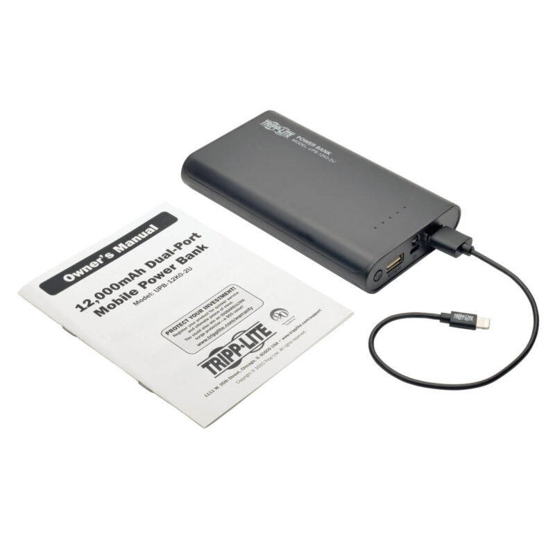 Tripp Lite UPB-12K0-2U batteria portatile Ioni di Litio 12000 mAh Nero immagine gallery 5 Tripp Lite UPB-12K0-2U batteria portatile Ioni di Litio 12000 mAh Nero