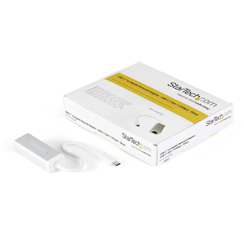 StarTech.com Adattatore di rete USB-C a RJ45 Gigabit Ethernet Gbe - M/F - Argento