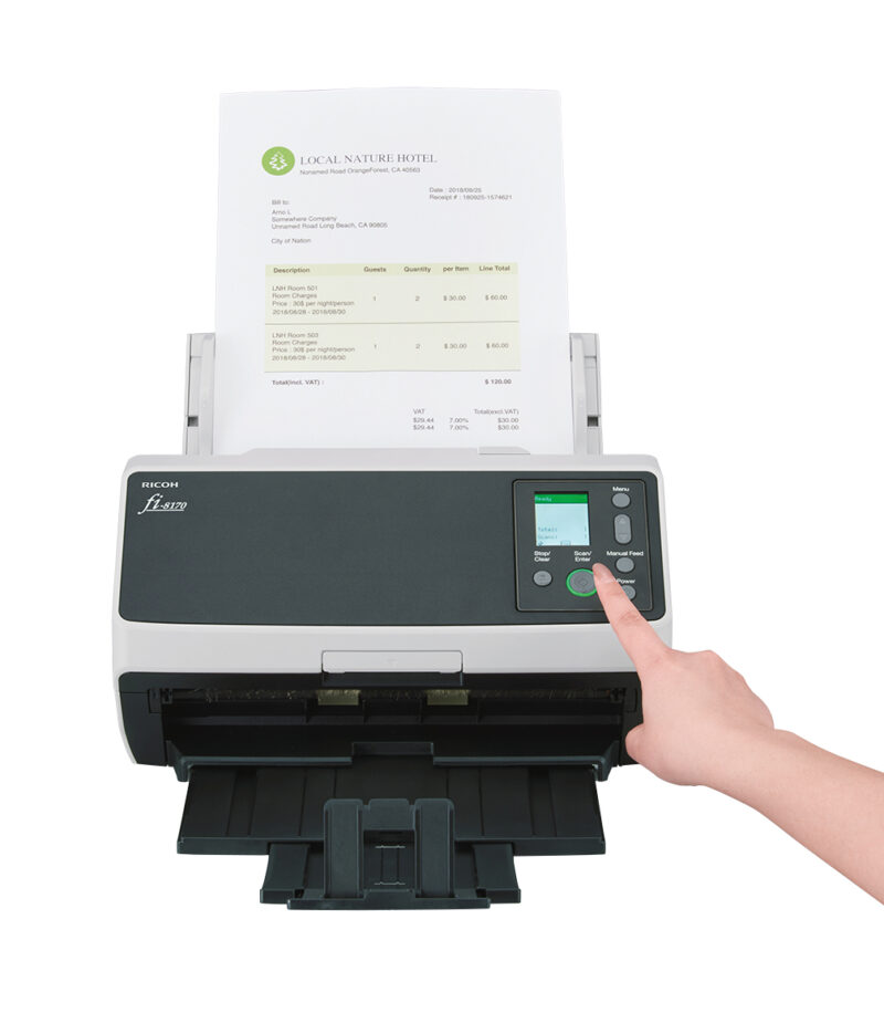 Ricoh fi-8170 ADF + scanner ad alimentazione manuale 600 x 600 DPI A4 Nero, Grigio