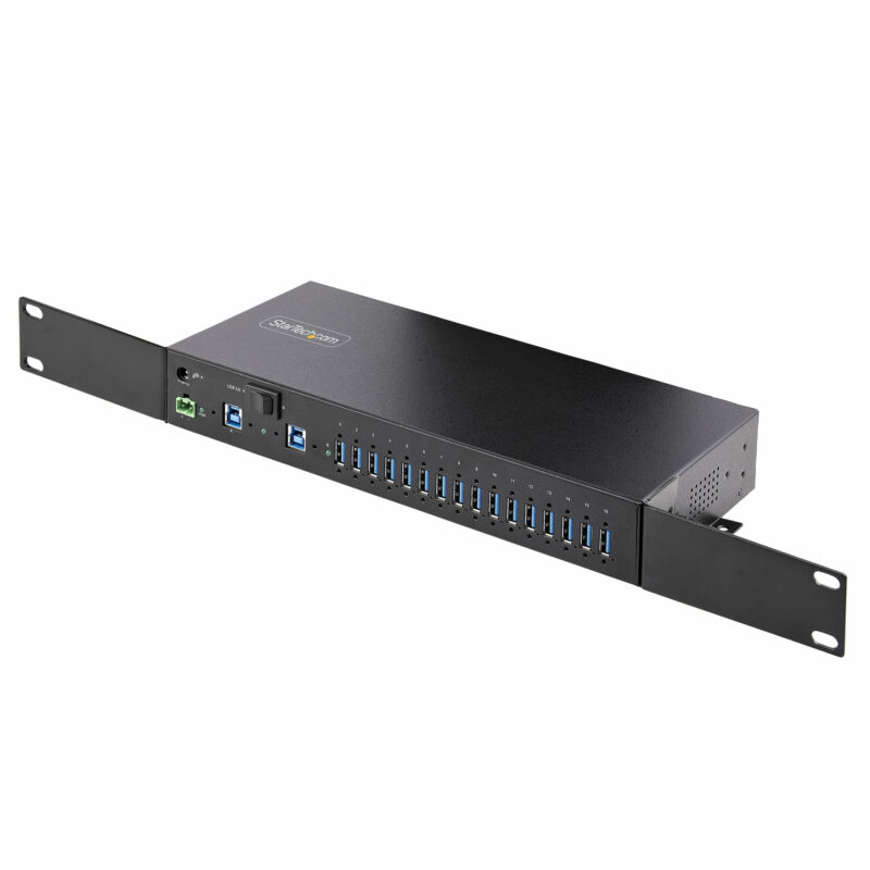 StarTech.com Hub USB Industriale 5Gbps a 16 porte con adattatore di alimentazione, enclosure in metallo, montabile, protezione ESD, alimentazione a morsettiera, ricarica USB, Switch per duplice host immagine gallery 7 StarTech.com Hub USB Industriale 5Gbps a 16 porte con adattatore di alimentazione, enclosure in metallo, montabile, protezione ESD, alimentazione a morsettiera, ricarica USB, Switch per duplice host