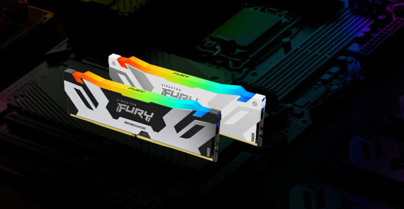 Kingston Technology FURY 32GB 6400MT/s DDR5 CL32 DIMM (Kit da 2) Renegade RGB Bianco XMP