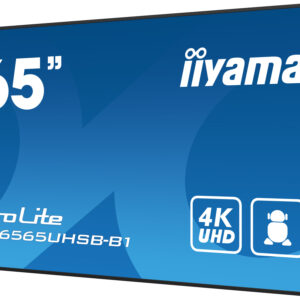 iiyama LH6565UHSB-B1 visualizzatore di messaggi Design chiosco 163,8 cm (64.5") LED Wi-Fi 800 cd/m² 4K Ultra HD Nero Processore integrato Android 11 24/7