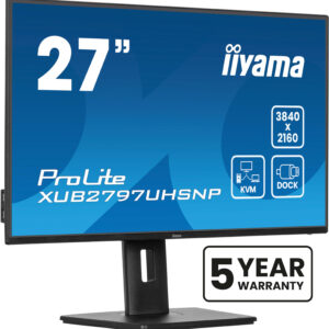 iiyama ProLite XUB2797UHSNP-B1 Monitor PC 68,6 cm (27") 3840 x 2160 Pixel 4K Ultra HD LED Nero immagine principale iiyama ProLite XUB2797UHSNP-B1 Monitor PC 68,6 cm (27") 3840 x 2160 Pixel 4K Ultra HD LED Nero