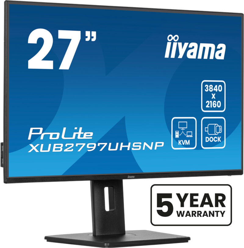 iiyama ProLite XUB2797UHSNP-B1 Monitor PC 68,6 cm (27") 3840 x 2160 Pixel 4K Ultra HD LED Nero immagine principale iiyama ProLite XUB2797UHSNP-B1 Monitor PC 68,6 cm (27") 3840 x 2160 Pixel 4K Ultra HD LED Nero