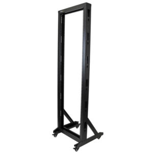 StarTech.com Server Rack a 2 Montanti 42U Open Frame, Armadio Rack di Rete 19" con Ruote, Rack Server 19 Pollici a Telaio Aperto per Apparecchiature AV/Dati/Media/IT, Quadro/Rack dati per spazi domestici/ufficio immagine principale StarTech.com Server Rack a 2 Montanti 42U Open Frame, Armadio Rack di Rete 19" con Ruote, Rack Server 19 Pollici a Telaio Aperto per Apparecchiature AV/Dati/Media/IT, Quadro/Rack dati per spazi domestici/ufficio