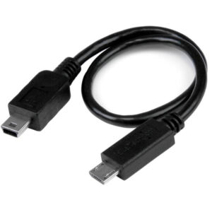 StarTech.com Cavo USB OTG - Micro USB a Mini USB - M/M - 20cm immagine principale StarTech.com Cavo USB OTG - Micro USB a Mini USB - M/M - 20cm