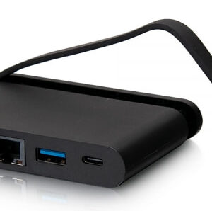 C2G Dock compatta USB-C 4 in 1 con HDMI, USB-A, Ethernet e tecnologia Power Delivery USB-C fino a 100 W - 4K 30 Hz