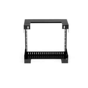 StarTech.com 8U 19" Rack di rete per montaggio a parete a 2 staffe - Rack open frame a muro profondo 30cm. Rack per dati/AV/IT/apparecchiature informatiche/patch panel con dadi e viti a gabbia, capacità 61 Kg