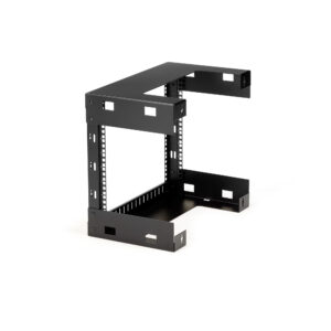 StarTech.com 8U 19" Rack di rete per montaggio a parete a 2 staffe - Rack open frame a muro profondo 30cm. Rack per dati/AV/IT/apparecchiature informatiche/patch panel con dadi e viti a gabbia, capacità 61 Kg