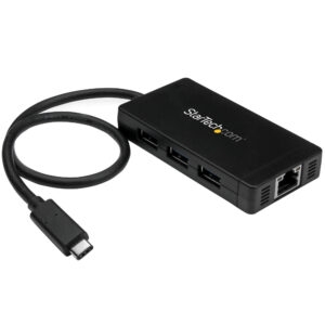 StarTech.com Hub USB 3.0 (5Gbps) a 3 porte con USB-C e Ethernet Gigabit - Include Adattatore di Alimentazione immagine principale StarTech.com Hub USB 3.0 (5Gbps) a 3 porte con USB-C e Ethernet Gigabit - Include Adattatore di Alimentazione