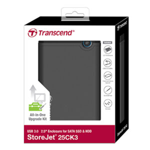 Transcend TS0GSJ25CK3 contenitore di unità di archiviazione Box esterno HDD/SSD Grigio 2.5"