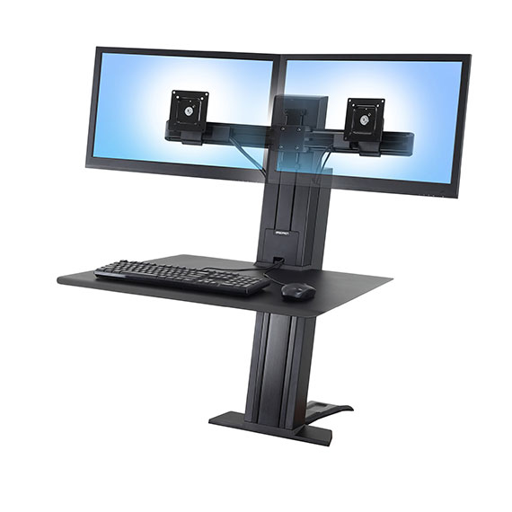 Ergotron WorkFit SR 61 cm (24") Scrivania Nero