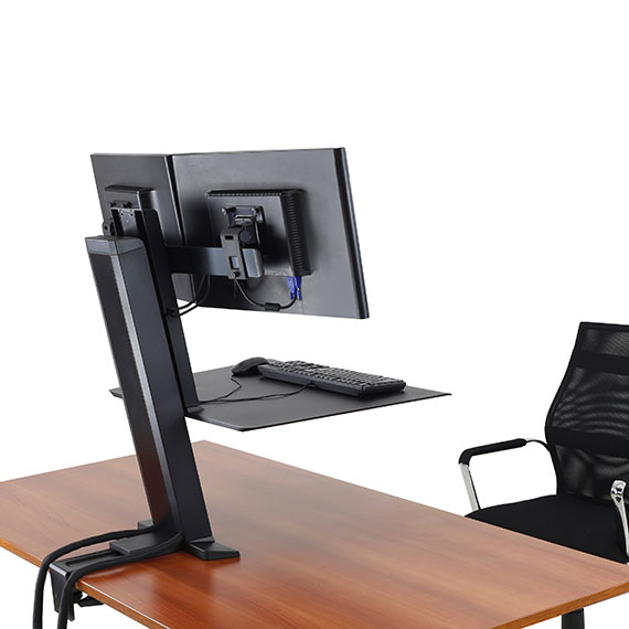 Ergotron WorkFit SR 61 cm (24") Scrivania Nero