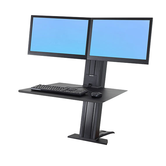 Ergotron WorkFit SR 61 cm (24") Scrivania Nero