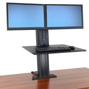Ergotron WorkFit SR 61 cm (24") Scrivania Nero