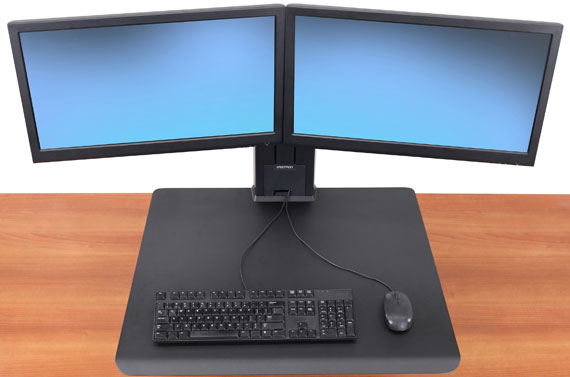 Ergotron WorkFit SR 61 cm (24") Scrivania Nero