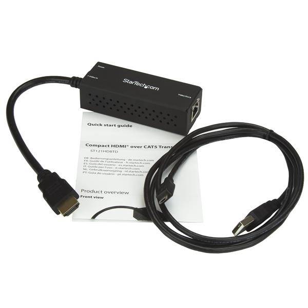 StarTech.com Trasmettitore Compatto HDBaseT - HDMI via CAT5e - Alimentato USB - Fino a 4K immagine gallery 6 StarTech.com Trasmettitore Compatto HDBaseT - HDMI via CAT5e - Alimentato USB - Fino a 4K