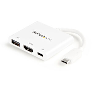StarTech.com Adattatore Multifunzione USB-C a HDMI 4k con Power Delivery e porta USB-A - Bianco immagine principale StarTech.com Adattatore Multifunzione USB-C a HDMI 4k con Power Delivery e porta USB-A - Bianco