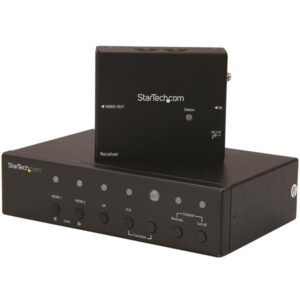 StarTech.com Trasmettitore HDMI, VGA e DP via HDBaseT con Commutazione Prioritaria Automatica immagine principale StarTech.com Switch KVM Sicuro a 4 porte per doppio monitor, HDMI o DisplayPort, 4K 60Hz, NIAP 4.0 Desktop KVM, Alloggiamento in metallo, Porta CAC, Made in USA