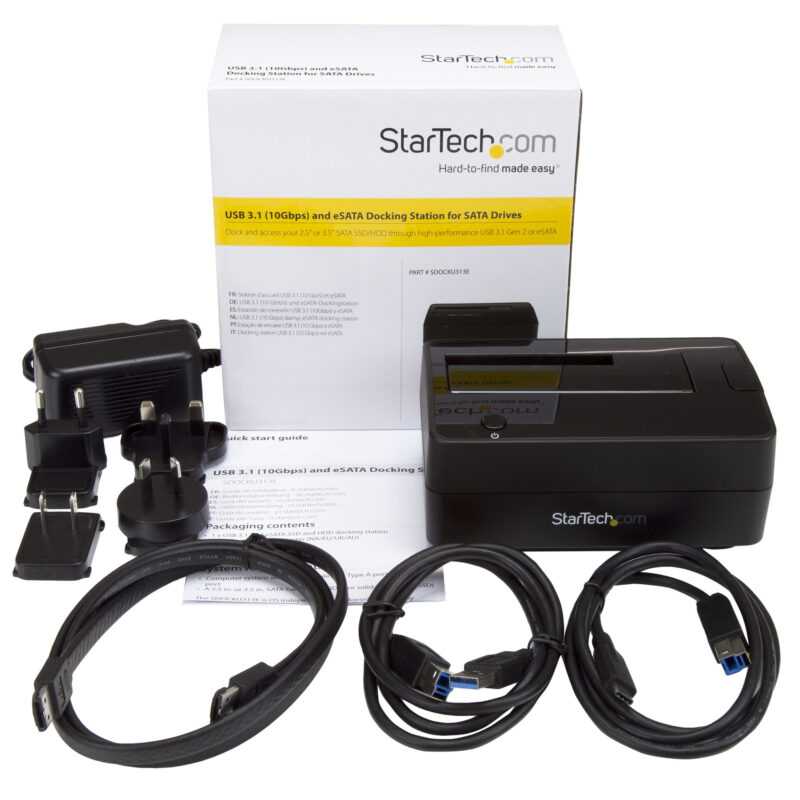 StarTech.com Docking Station per Hard Disk a Singolo Slot - Dock USB 3.1 (10 Gbps)/eSATA per Hard Drive HDD/SSD Esterno SATA III da 2,5/3,5" - Dock Station per Disco Rigido con Carica dall'Alto immagine gallery 7 StarTech.com Docking Station per Hard Disk a Singolo Slot - Dock USB 3.1 (10 Gbps)/eSATA per Hard Drive HDD/SSD Esterno SATA III da 2,5/3,5" - Dock Station per Disco Rigido con Carica dall'Alto