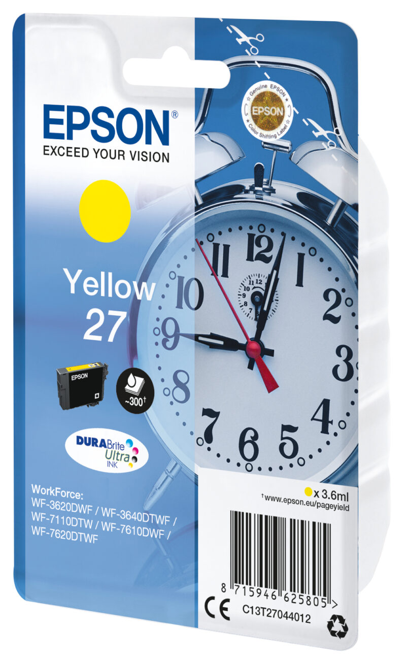 Epson Alarm clock Cartuccia Sveglia Giallo Inchiostri DURABrite Ultra 27