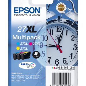 Epson Alarm clock Multipack Sveglia 3 colori Inchiostri DURABrite Ultra 27XL immagine principale Epson Alarm clock Multipack Sveglia 3 colori Inchiostri DURABrite Ultra 27XL