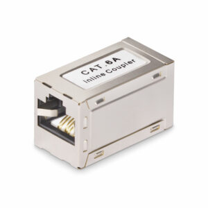 StarTech.com Accoppiatore RJ45 schermato, accoppiatore Cat6a in linea, pinout da femmina a femmina (F/F) T568B, estensione cavo Ethernet schermato