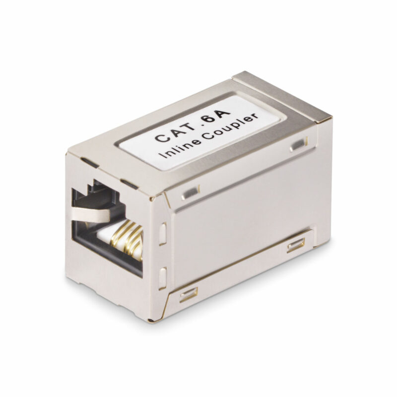 StarTech.com Accoppiatore RJ45 schermato, accoppiatore Cat6a in linea, pinout da femmina a femmina (F/F) T568B, estensione cavo Ethernet schermato
