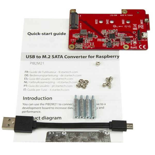 StarTech.com Convertitore USB a M.2 SATA per PI Raspberry e schede di Sviluppo immagine gallery 7 StarTech.com Convertitore USB a M.2 SATA per PI Raspberry e schede di Sviluppo