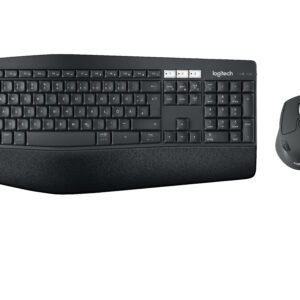 Logitech 920-008223 tastiera Mouse incluso Universale RF senza fili + Bluetooth QWERTZ Svizzere Nero