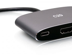 C2G Mini dock USB-C 3 in 1 con HDMI, USB-A e tecnologia Power Delivery USB-C fino a 100 W - 4k 60 Hz
