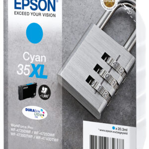 Epson Padlock Singlepack Cyan 35XL DURABrite Ultra Ink