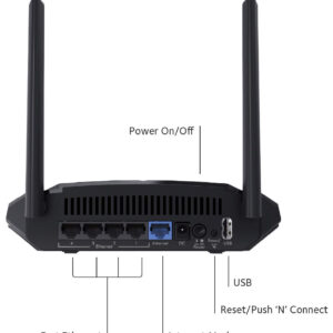 NETGEAR R6120 router wireless Fast Ethernet Dual-band (2.4 GHz/5 GHz) Nero
