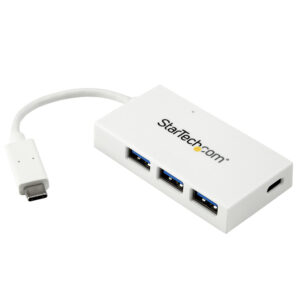 StarTech.com Hub USB-C a 4 porte USB 3.0 - Perno e Concentratore USB Tipo C con 1x USB-C e 3x USB-A - Bianco immagine principale StarTech.com Hub USB-C a 4 porte USB 3.0 - Perno e Concentratore USB Tipo C con 1x USB-C e 3x USB-A - Bianco