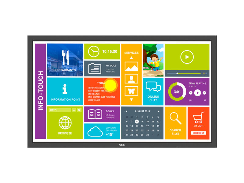 NEC MultiSync P484 SST Pannello piatto per segnaletica digitale 121,9 cm (48") LED 700 cd/m² Full HD Nero Touch screen 24/7 immagine gallery 2 NEC MultiSync P404 SST Pannello piatto per segnaletica digitale 101,6 cm (40") LED 700 cd/m² Full HD Nero Touch screen 24/7