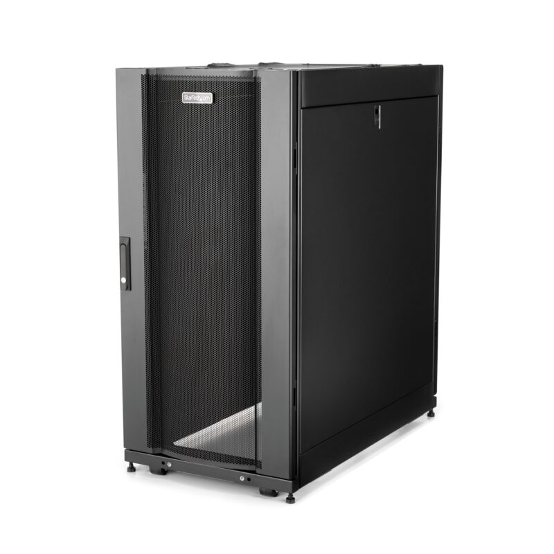 StarTech.com Armadio rack per server 25U - Profondità regolabile da 7-35" a 4 montanti con chiusura a chiave - Armadio mobile ventilato a rack con ruote per apparecchiature informatiche e di rete come Dell PowerEdge o HP ProLiant immagine principale StarTech.com Armadio rack per server 25U - Profondità regolabile da 7-35" a 4 montanti con chiusura a chiave - Armadio mobile ventilato a rack con ruote per apparecchiature informatiche e di rete come Dell PowerEdge o HP ProLiant