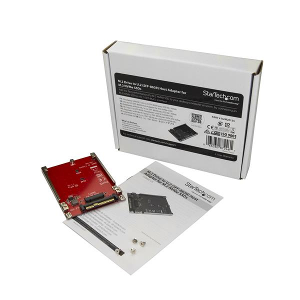StarTech.com Adattatore Host per Drive M.2 a U.2( SFF-8639) PCIe NVMe SSD immagine gallery 5 StarTech.com Adattatore Host per Drive M.2 a U.2( SFF-8639) PCIe NVMe SSD