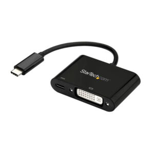 StarTech.com Adattatore USB C a DVI 1080p - Power Delivery - Convertitore Video USB Type-C a DVI-D Single Link con Ricarica - PD 60W Pass-Trough -Compatibile Thunderbolt 3 - Nero immagine principale StarTech.com Adattatore USB C a DVI 1080p - Power Delivery - Convertitore Video USB Type-C a DVI-D Single Link con Ricarica - PD 60W Pass-Trough -Compatibile Thunderbolt 3 - Nero