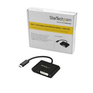 StarTech.com Adattatore USB C a DVI 1080p - Power Delivery - Convertitore Video USB Type-C a DVI-D Single Link con Ricarica - PD 60W Pass-Trough -Compatibile Thunderbolt 3 - Nero immagine gallery 2 StarTech.com Adattatore USB C a DVI 1080p - Power Delivery - Convertitore Video USB Type-C a DVI-D Single Link con Ricarica - PD 60W Pass-Trough -Compatibile Thunderbolt 3 - Nero