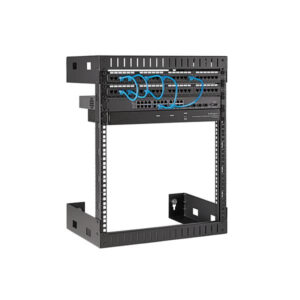 StarTech.com 12U 19" Rack di rete per montaggio a parete a 2 staffe - Rack a muro profondo 12"/30cm a telaio aperto. Rack per dati/AV/IT/apparecchiature informatiche/patch panel con dadi e viti a gabbia, capacità 90 Kg, nero